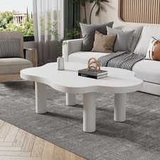Cloud Coffee Table White Coffee Table for Living Room Irregular Indoor Tea Table