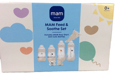 MAM Feed And Soothe Anti Colic Baby Bottle & Pacifier Gift Set - New & Sealed