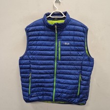 Rab Microlight Down Blue Puffer Lightweight Vest Gilet Pertex Nikwax Size XXL