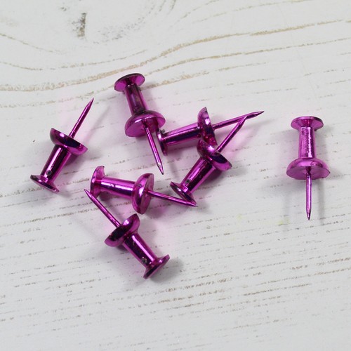 Metallic push pins single - push,