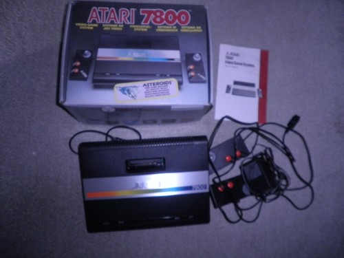 Atari 7800 console w 2 - atari, w/