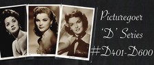PICTUREGOER - D Series 1950s ☆ FILM STAR ☆ Postcards #D401 to #D600