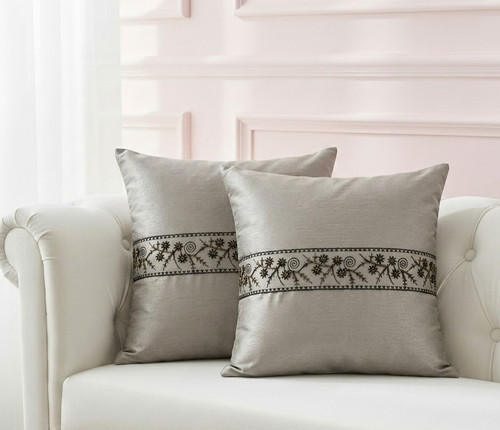 Cushion covers grey beige set - covers,