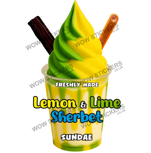 Lemon lime sherbet - lemon,