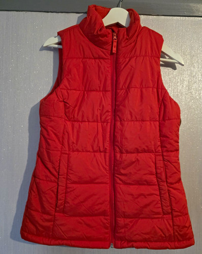 Red padded quilted zip - red,