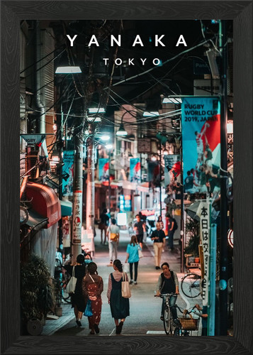 Yanaka streets framed - streets,