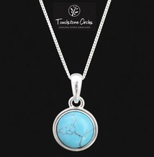 Turquoise pendant sterling - turquoise,