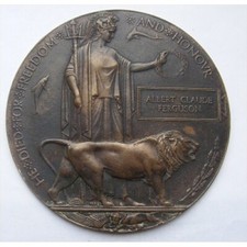 WW1 Death Penny Plaque ALBERT