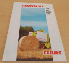 Claas Variant Round Balers 180 Roto Cut c.1996