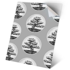 1 x Vinyl Sticker A2 - BW - Bonsai Blossom Tree #35586