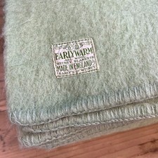 VINTAGE MINT PASTEL GREEN WOOL
