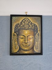 Real Painting Artwork Buddha From Artist Toma With Frame 44cm X 54cm