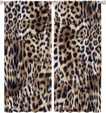 Leopard Print Curtains Nature