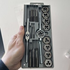 Amtech 20 Piece Assorted Metric Tap & Die Set Thread Cutting Tool Kit For Metal