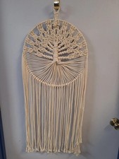 Macram tree life wall hanging boho home decor handmade cotton art