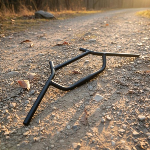 Black sandblasted handlebar - sandblasted,