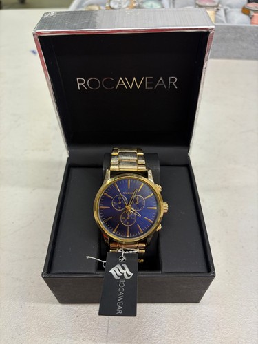 Rocawear gold tone blue dial - rocawear,