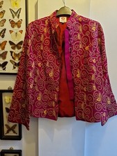 Fitted Embroidered Silk Jacket