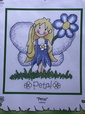 Cross Stitch Kit Abstract Petal Fairy 14 Ct Aida Threads Needle Refurbished