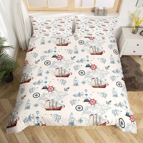 Nautical sailboat duvet cover - nautical,