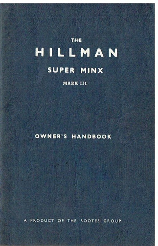 Hillman super minx mkiii - minx,