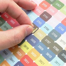 Color Number Label Stickers