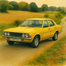 Ford Cortina MK3 Birthday Card