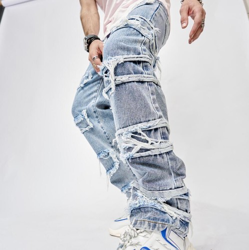 Men loose fringed straight - loose,