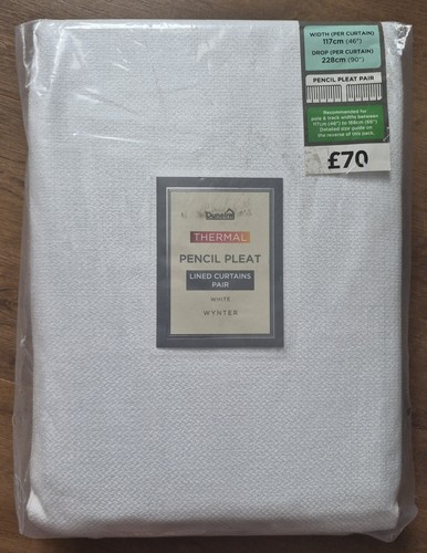 Dunelm wynter white - dunelm, 46x90"
