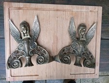 Pair antique brass - pair, of