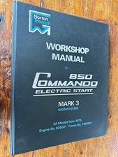 Workshop Manual For Norton Triumph 850 Commando, Electronic Start MK3, From 1975