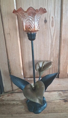 Vintage table lamp bronze - vintage,