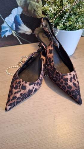 Leopard print sling backs - leopard,