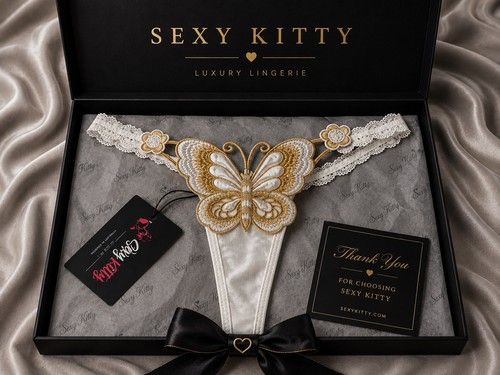 Sexy kitty cute heart - heart, thong