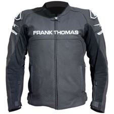 Frank Thomas Venom Leather Motorcycle Jacket Sports Mens Black