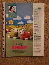 knitting pattern DK sheep in sweaters mini toy figures from magazine        (33)