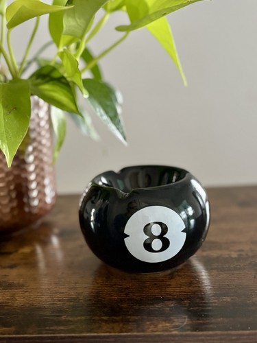 Ball ceramic ashtray - 8, black