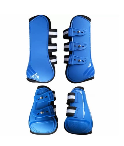 Blue horse tendon boots - horse,
