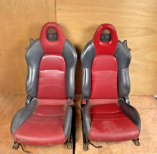 2006 HONDA S2000 S 2000 RED AND BLACK FRONT SEATS SEAT PAIR W/ SPEAKERS BREAKING