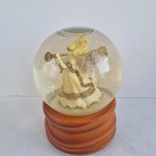 PAST TIMES ANGEL SNOW GLOBE DOME - Musical Angels  Box Glitter 