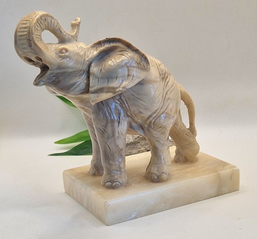 Vintage hand carved onyx - carved,
