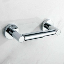 Wall Mounted Toilet Roll Holder Chrome Tissue Paper Stand Bathroom Storage UK