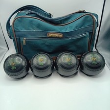 Drakes Pride Professional Lawn Bowls Size 3H Set Of 4 With Carry Bag
