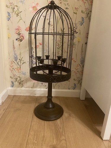 Bird cage style candle - bird,