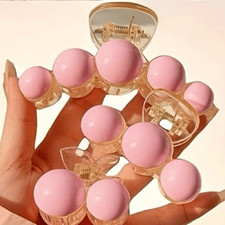 NWOT New Three Piece (3) Piece Bubble Gum Pink Bubble Candy Hair Clip Set School