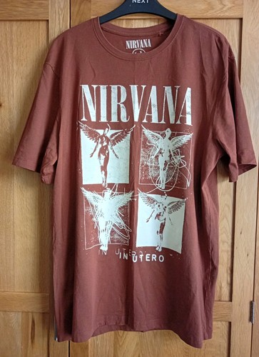 Nirvana rust brown shirt - nirvana,