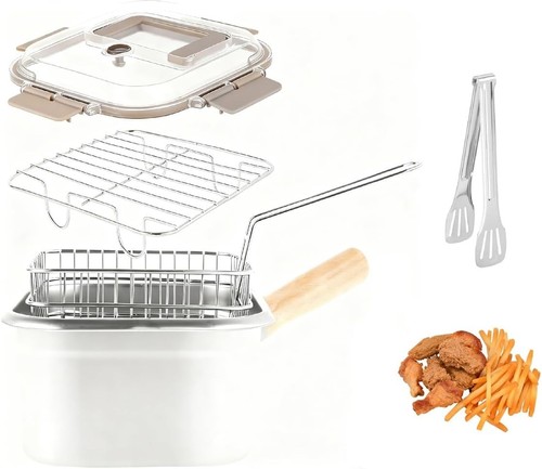 Stainless steel deep fryer - steel,