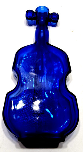 Cobalt glass guitar cologne - glass,
