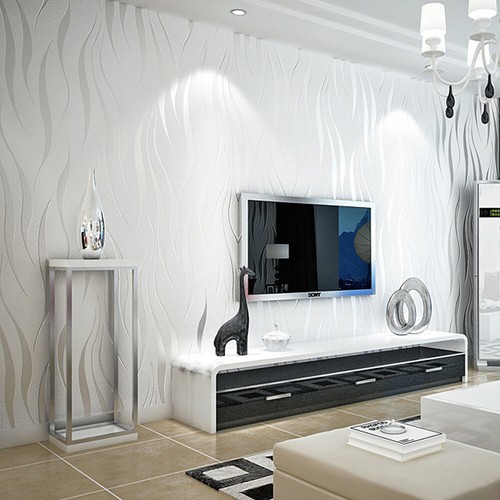 Textured wallpaper living room - living,