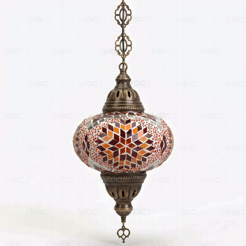 Amber turkish mosaic pendant - turkish,